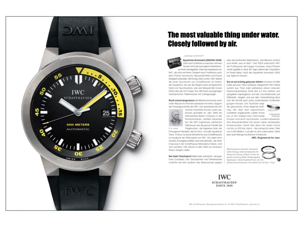 IWC advertising
