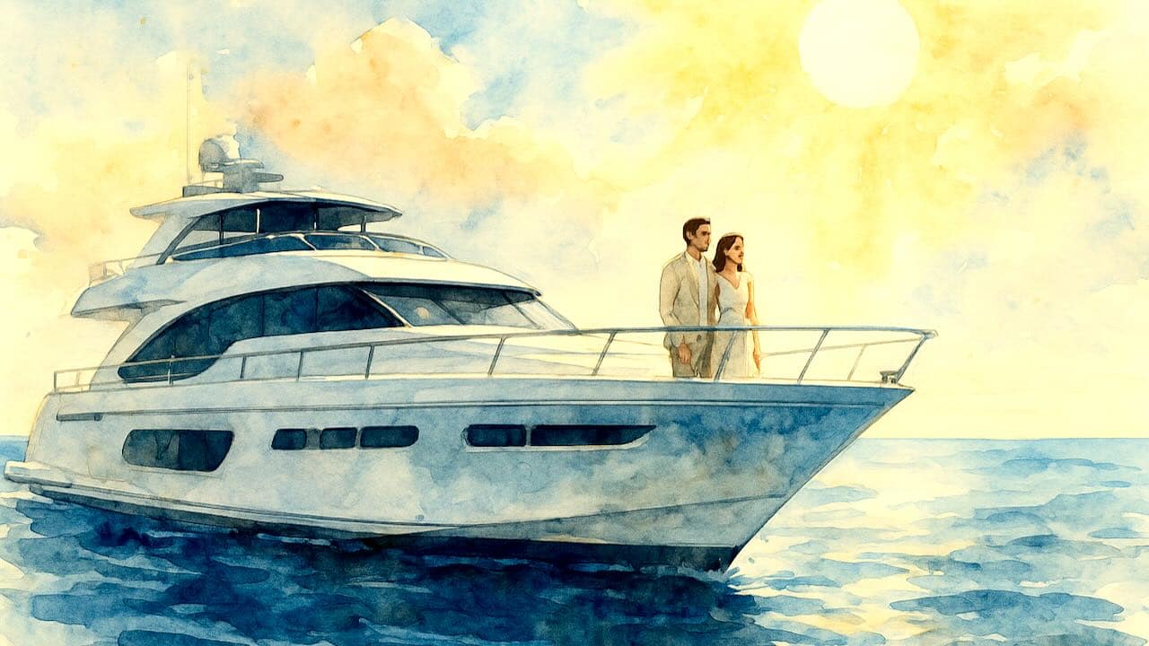 Storytelling für Luxusmarken: Paar auf einer Yacht,