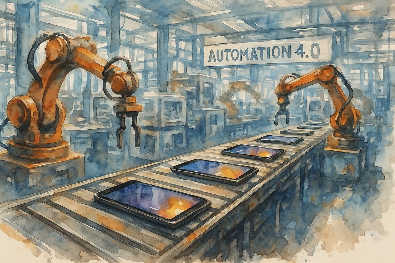 Business Storytelling: In einer Fabrik 4.0 werden Smartphones hergestellt.