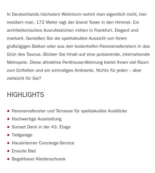 Texter fuer Immobilien