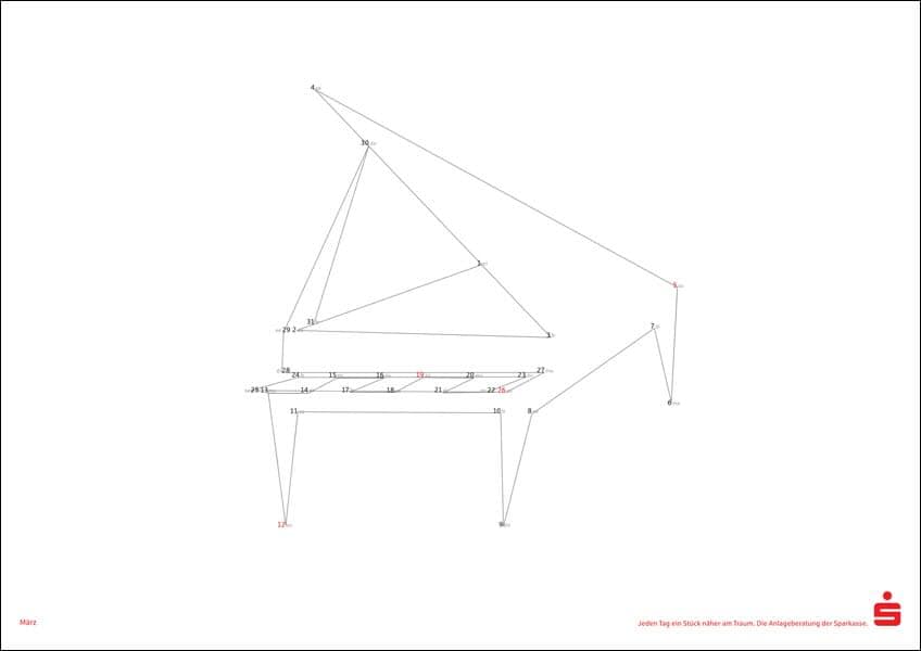 Klavier – Mailing für die Sparkasse.